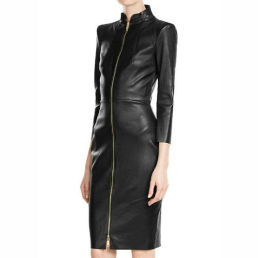 Women High Waist Genuine Leather Catsuit Jumpsuit Women High Waist Genuine Leather Catsuit Jumpsuit