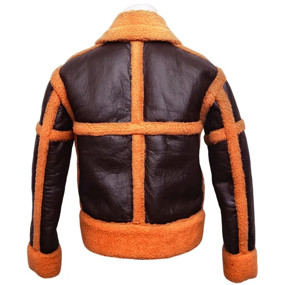 Women Shearling Rancher Leather Jacket Western Style