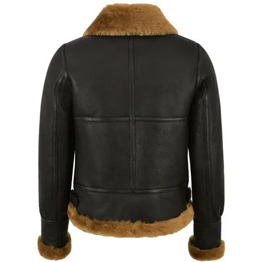 Women's B3 Raf Aviator Flying Shearling Bomber Jacket