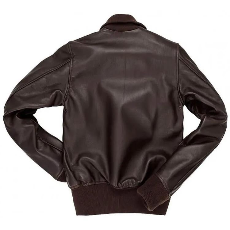 Women's Vintage Brown Leather Bomber Jacket