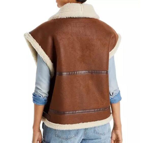 Women's WWII B3 Aviator Sheepskin Leather Vest