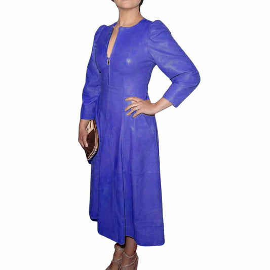 Cocktail Genuine Leather Mini Party Dress For Women