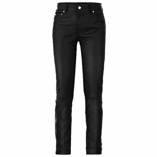 Men's Black Stretch Leather Biker Jeans Men's Black Stretch Leather Biker Jeans