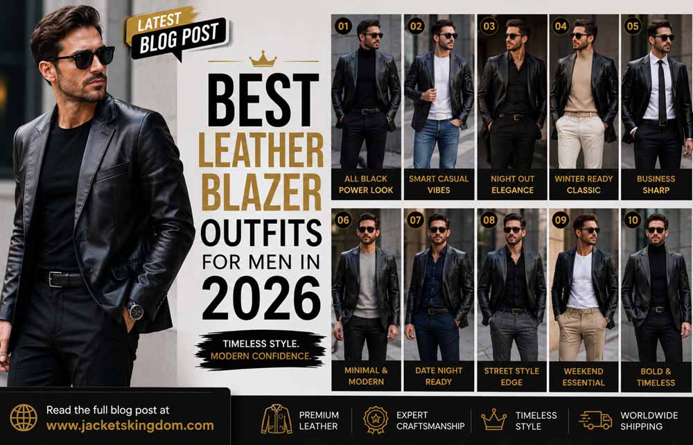 Best Leather Blazer Outfits for Men in 2026
