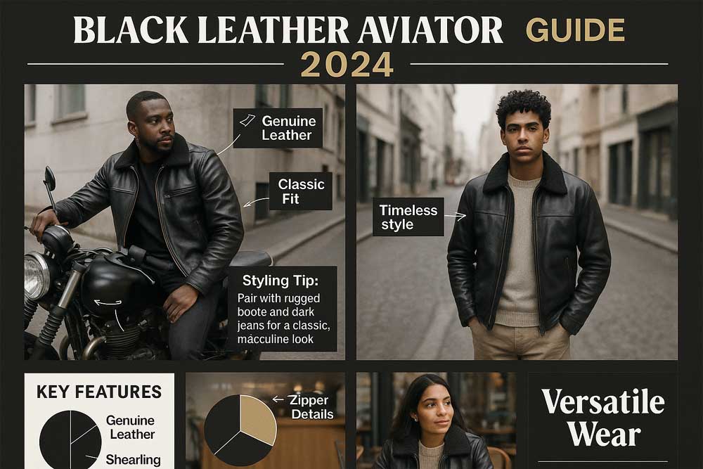 Black Leather Aviator Jacket Guide 2024