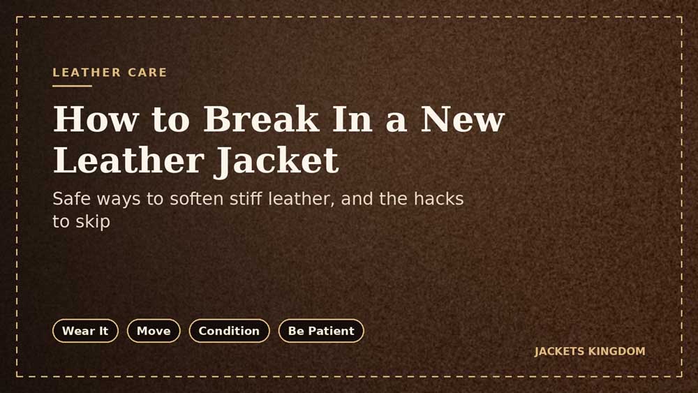 How to Break In a New Leather Jacket (Safely and Naturally)