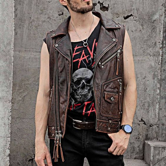 How to Style a Leather Vest for Men