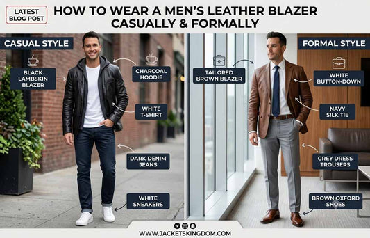 How to Wear a Men's Leather Blazer Casually and Formally