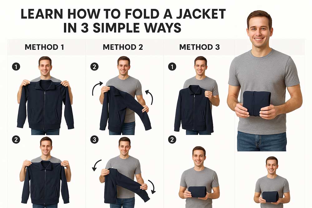 Learn How to Fold a Jacket in 3 Simple Ways