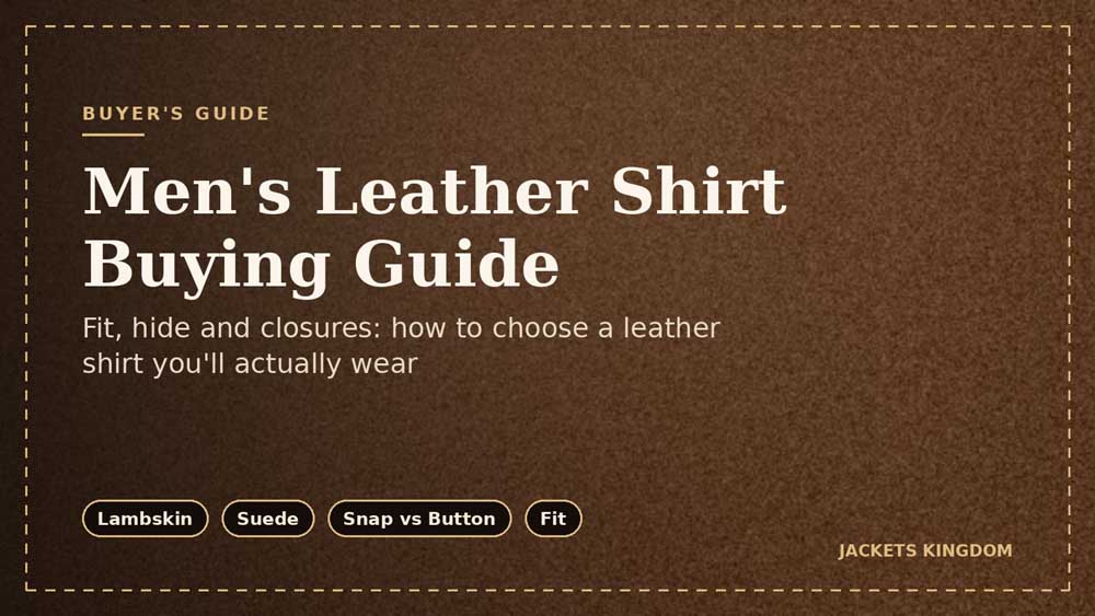 Men's Leather Shirt Buying Guide: Fit, Hide and How to Wear It