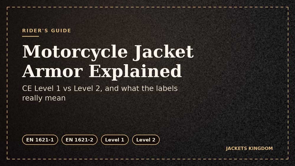 Motorcycle Jacket Armor Explained: CE Level 1 vs Level 2