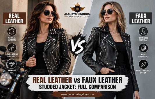 Real Leather vs Faux Leather Studded Jacket: Full Comparison