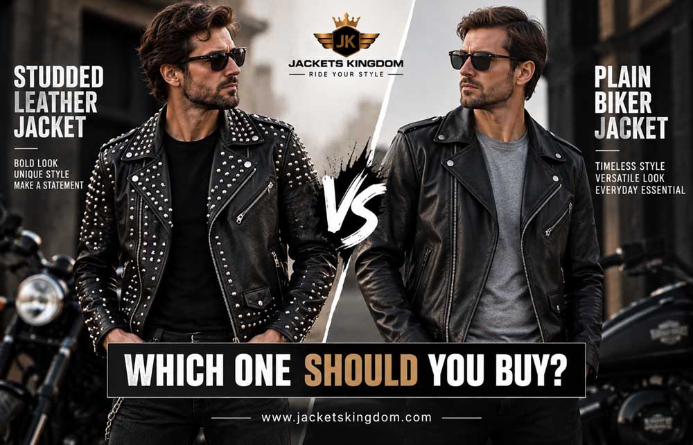 Studded Leather Jacket vs Plain Biker Jacket: Which One Should You Buy
