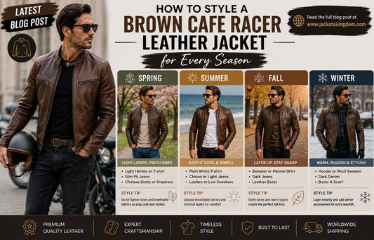 How to Style a Brown Cafe Racer Leather Jacket for Every Season