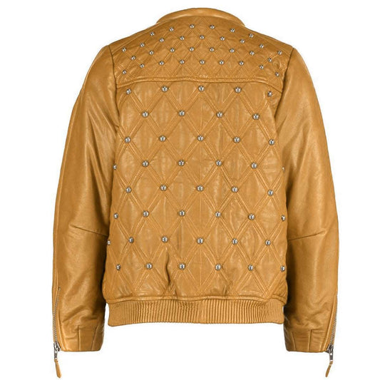 Customized Women Brown Genuine Leather Jacket
