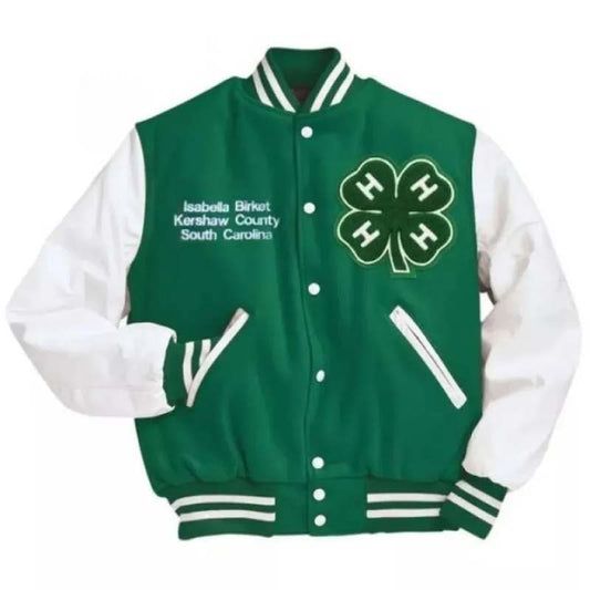 4-H Green and White Varsity Jacket