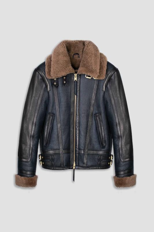 Aviator Shearling Leather Jacket