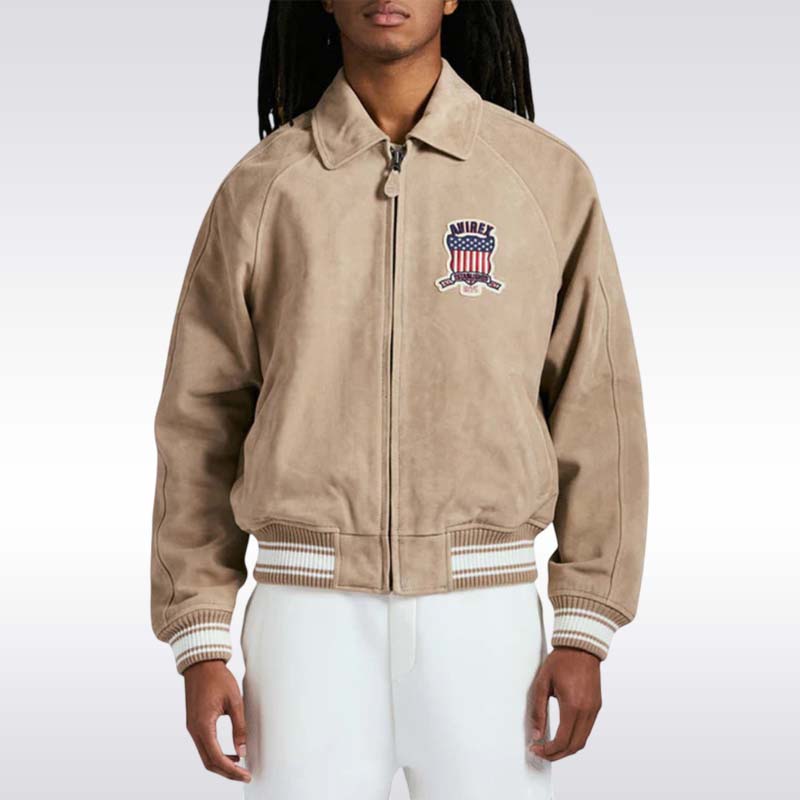 Limited Edition Men’s Avirex Suede Bomber Jacket USA