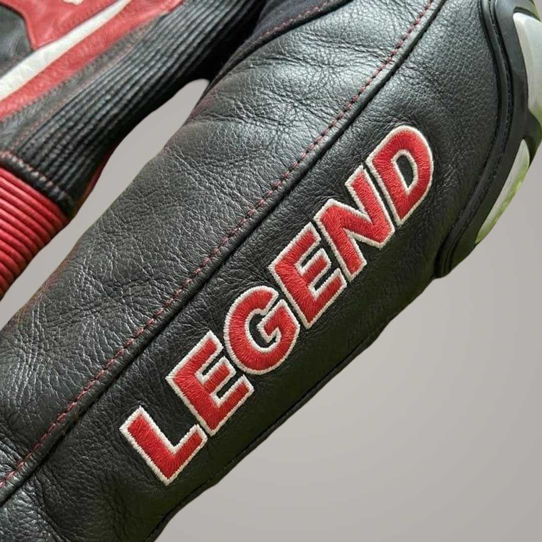 BMW Motorrad Professional Leather Motorcycle Suit Side Profile by Jackets Kingdom