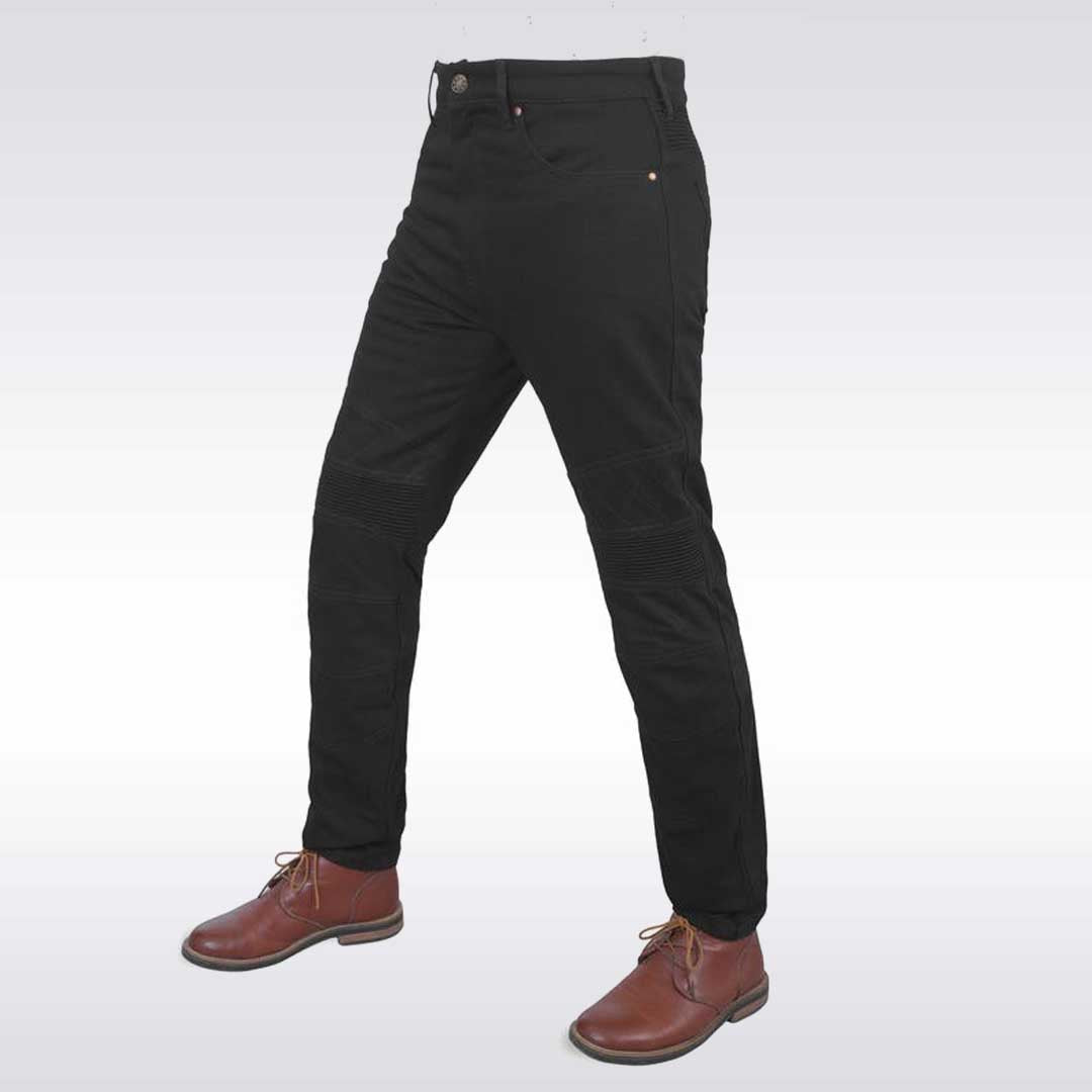Black Kevlar Motorcycle Jeans with CE Level 2 Protectors