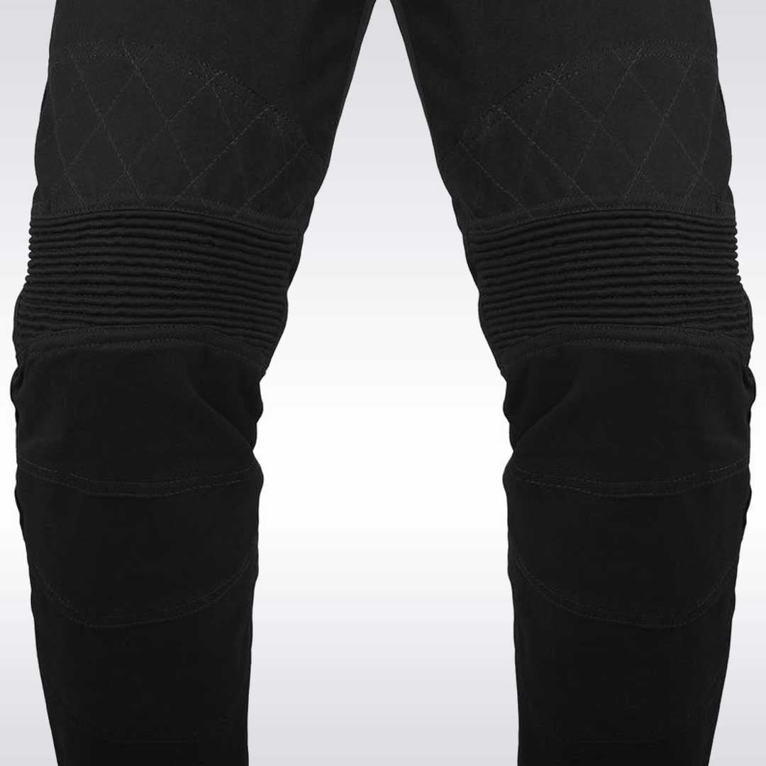 Black Kevlar Motorcycle Jeans with CE Level 2 Protectors