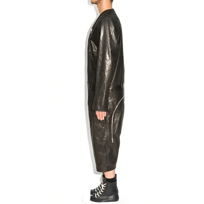 Buy Men's Black Leather Jumpsuit