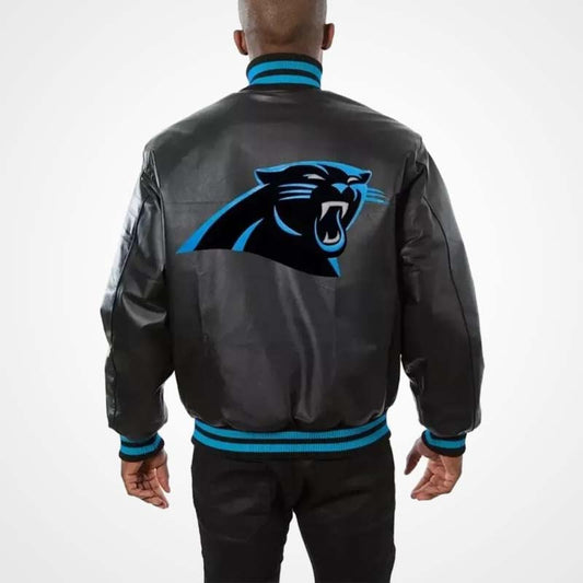 Carolina Panthers Black Leather Jacket for Men