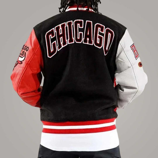 Chicago Bulls Varsity Jacket with Leather Sleeves Limited Edition Letterman Jacket