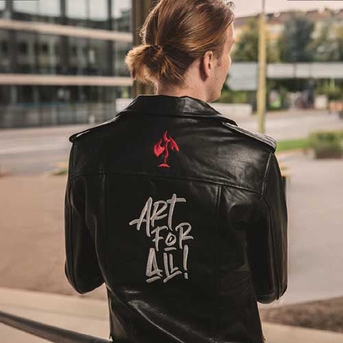 Custom Black Leather Biker Jacket Men by Jackets Kingdom