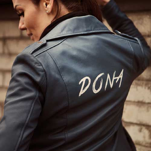 Custom Grey Leather Jacket Women by Jackets Kingdom