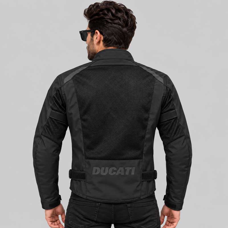 Men's Ducati mesh motorcycle jacket with waterproof riding protection
