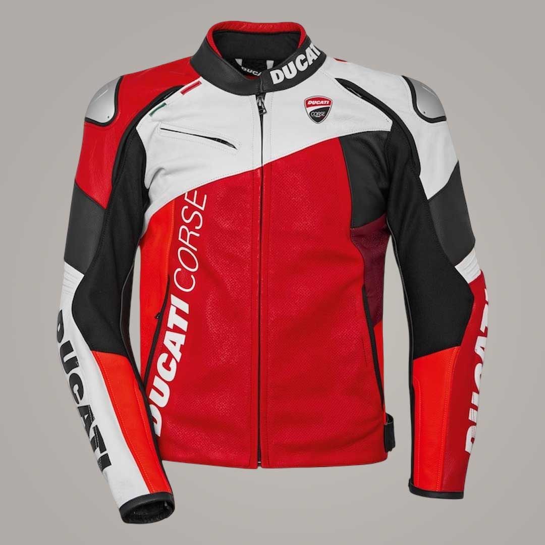 Ducati Corse C6 racing leather jacket mens by Jackets Kingdom