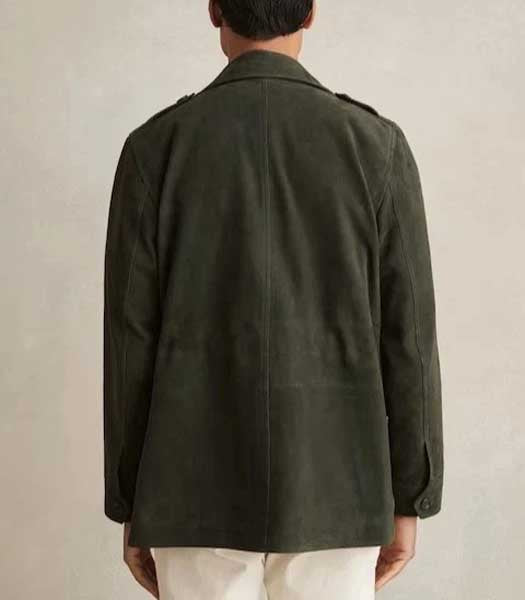 Green Field Mens Real Suede Leather Jacket