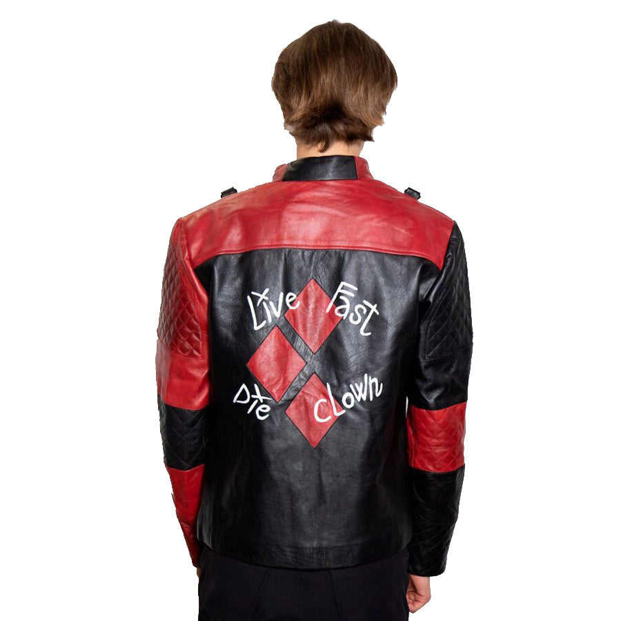 Halloween Clown Costume Jacket - Live Fast Die Leather Jacket