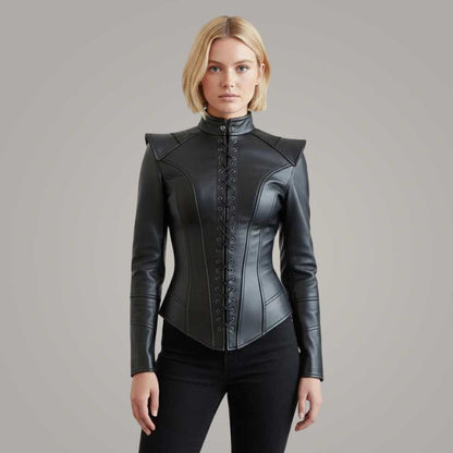 Handmade Steampunk Leather Corset Jacket