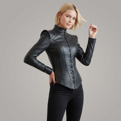 Handmade Steampunk Leather Corset Jacket