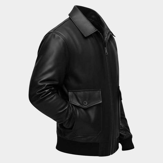 Handmade genuine leather A2 bomber jacket inspired by WWII US Air Force pilots