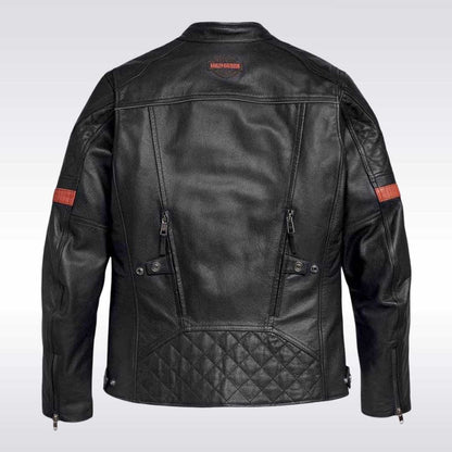 Harley Davidson Trostel Leather Jacket with Triple Vent System for Men