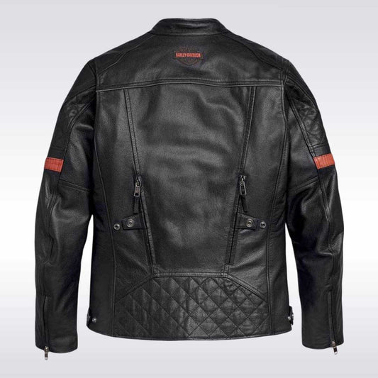 Harley Davidson Trostel Leather Jacket with Triple Vent System for Men