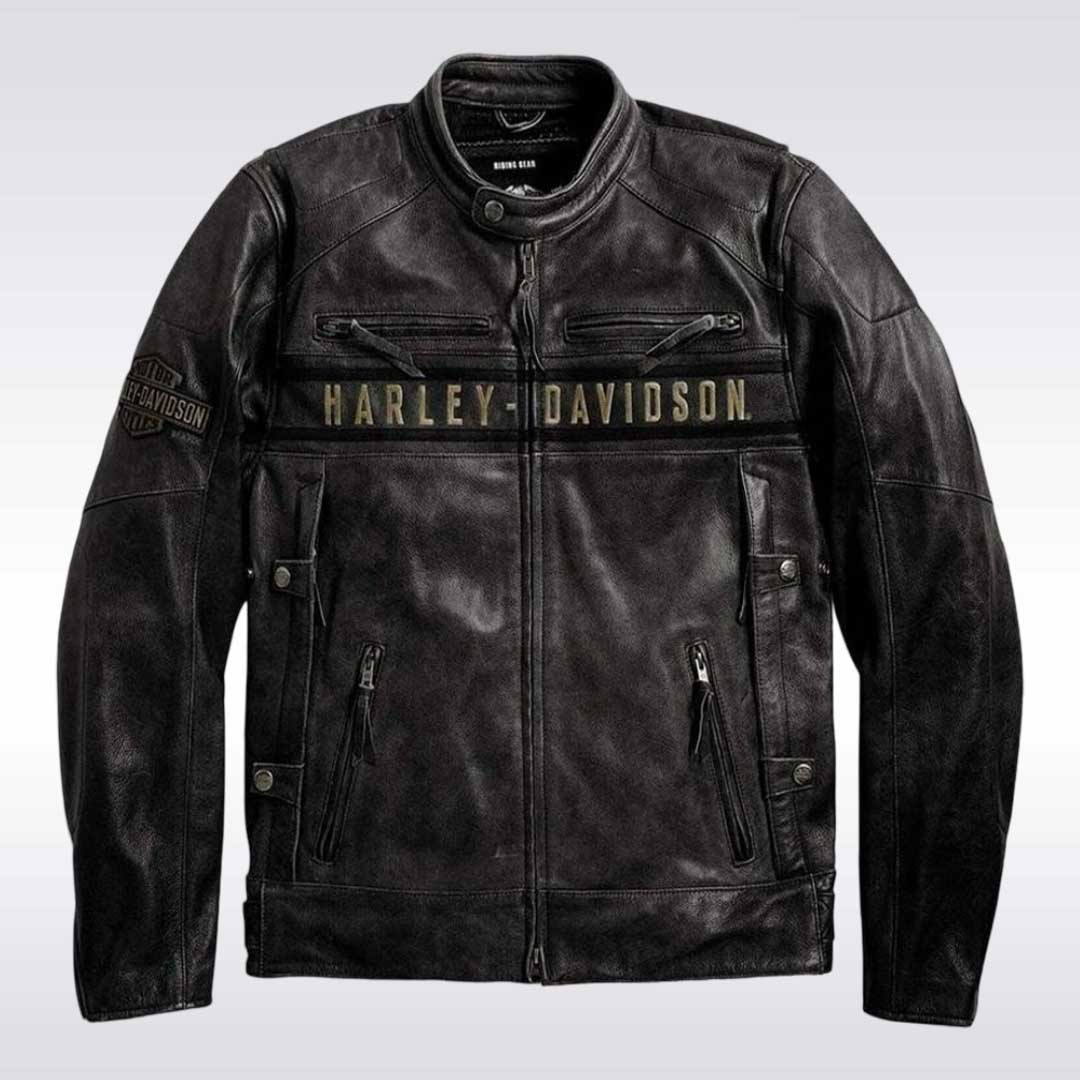 Harley Davidson Vintage Motorcycle Leather Jacket