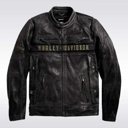 Harley Davidson Vintage Motorcycle Leather Jacket