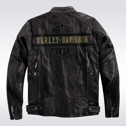Harley Davidson Vintage Motorcycle Leather Jacket