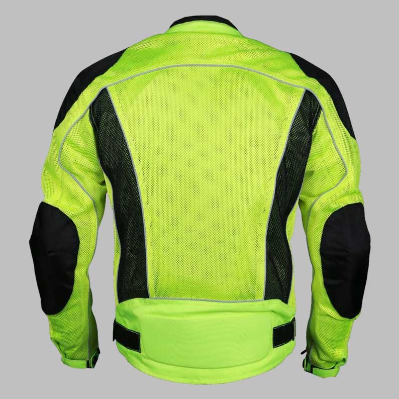 Hi Viz Green Summer Joy Mesh Motorcycle Jacket