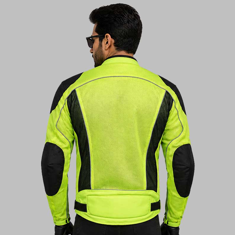 Hi Viz Green Summer Joy Mesh Motorcycle Jacket