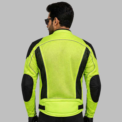 Hi Viz Green Summer Joy Mesh Motorcycle Jacket