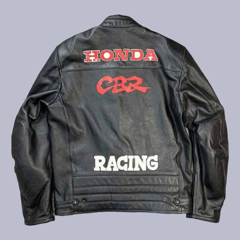 CE approved shoulder armor inside Honda CBR motorcycle jacket