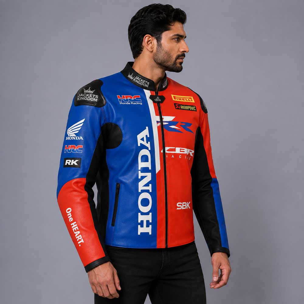 Premium Iker Lecuona racing leather jacket with CE approved armor