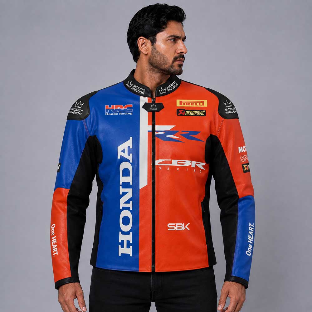 Iker Lecuona Honda WorldSBK genuine cowhide leather racing jacket