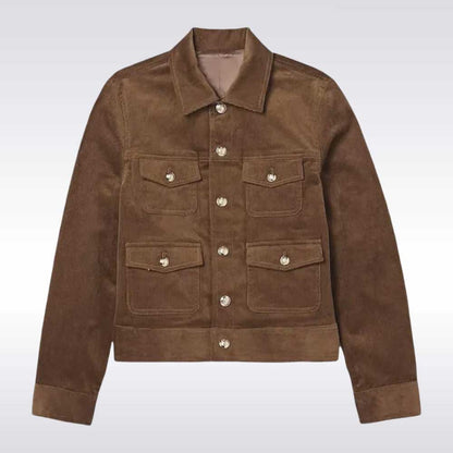 Jennifer Garner Brown Corduroy Bomber Jacket