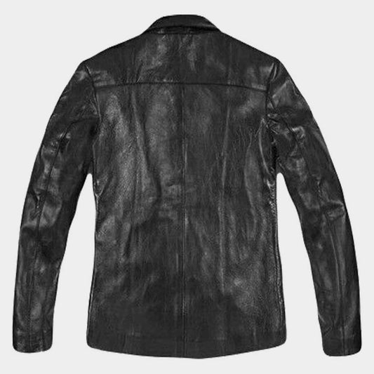 Jim Morrison The Doors Black Genuine Leather Biker Jacket